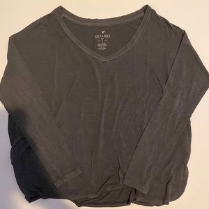 american eagle dark gray long sleeve